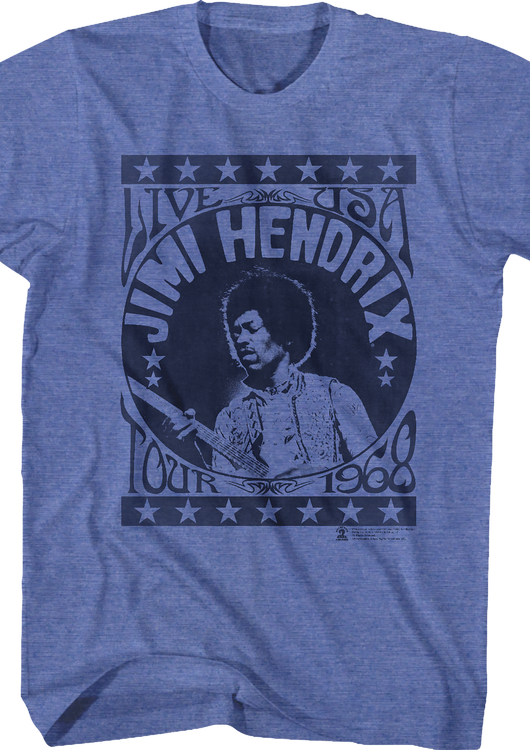 USA Tour 1968 Jimi Hendrix T-Shirt - main product image