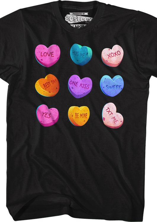 Valentine's Day Candy Hearts T-Shirt - main product image