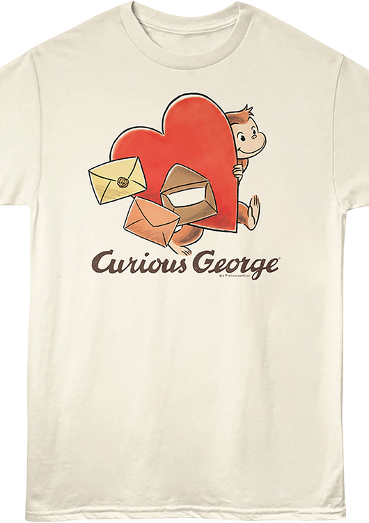 Valentine's Day Mail Curious George T-Shirt - main product image