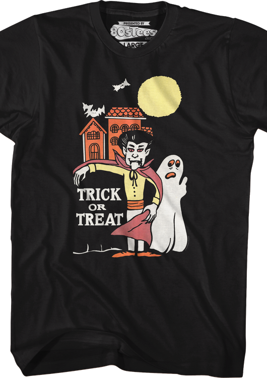 Vampire & Ghost Trick Or Treat T-Shirt - main product image
