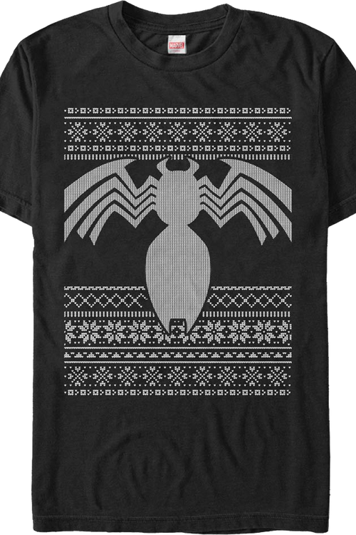 Venom Faux Ugly Christmas Sweater Marvel Comics T-Shirtmain product image