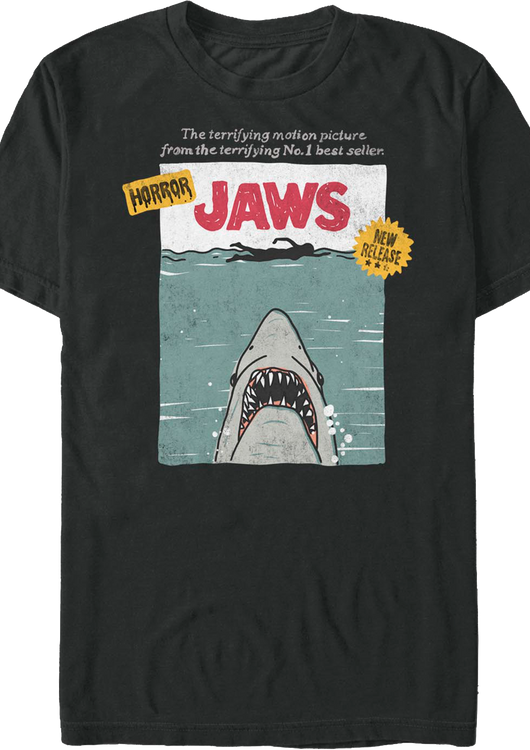 VHS New Release Jaws T-Shirt - main product image