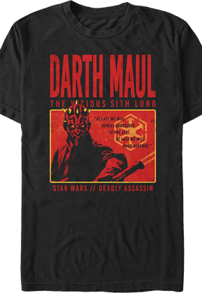 Vicious Sith Lord Darth Maul Star Wars T-Shirt