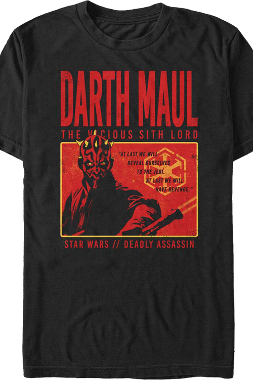 Vicious Sith Lord Darth Maul Star Wars T-Shirt