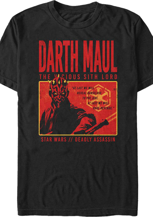 Vicious Sith Lord Darth Maul Star Wars T-Shirt - main product image