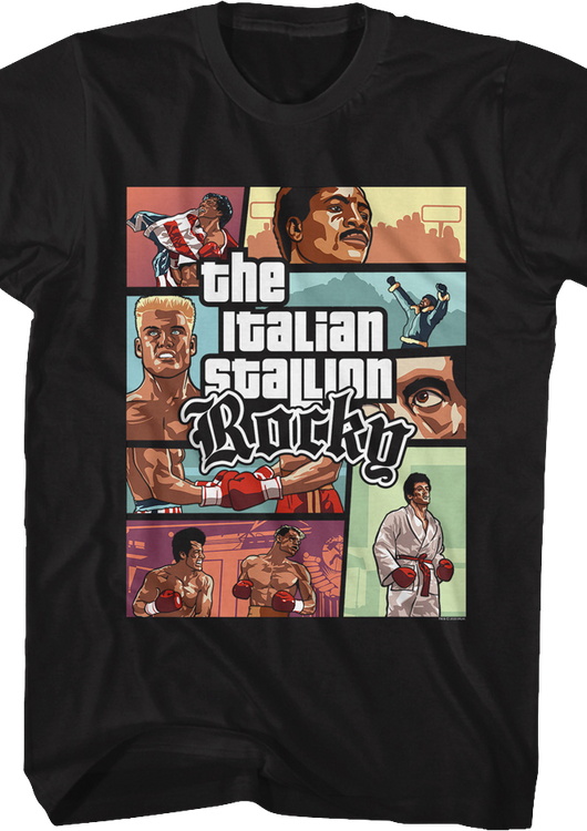 Video Game Panels Rocky IV T-Shirt - main product image