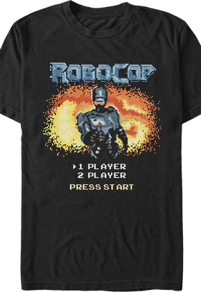 Video Game Start Screen Robocop T-Shirt
