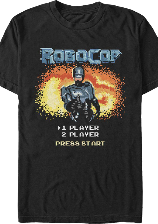 Video Game Start Screen Robocop T-Shirt - main product image