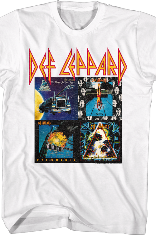 Vintage Album Covers Collage Def Leppard T-Shirtmain product image