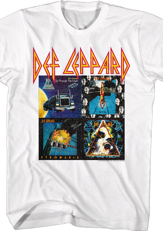 Vintage Album Covers Collage Def Leppard T-Shirt - main product image