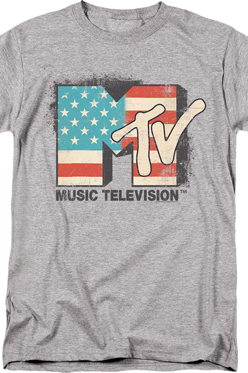 Vintage American Flag Logo MTV T-Shirtmain product image