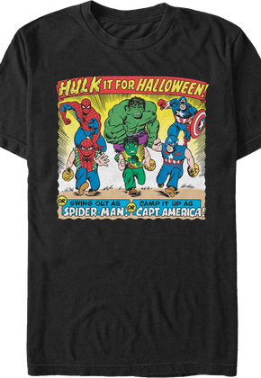 Vintage Avengers Halloween Costumes Ad Marvel Comics T-Shirt