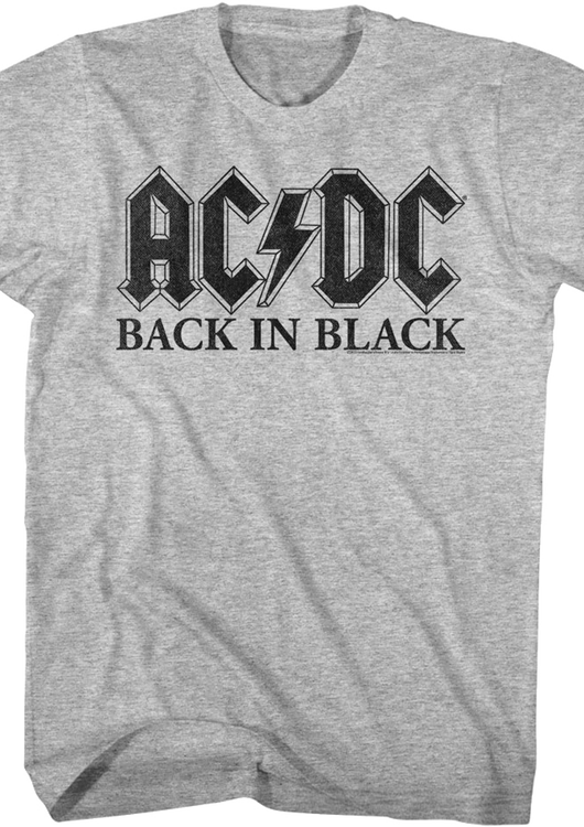 Vintage Back In Black ACDC Shirt - main product image