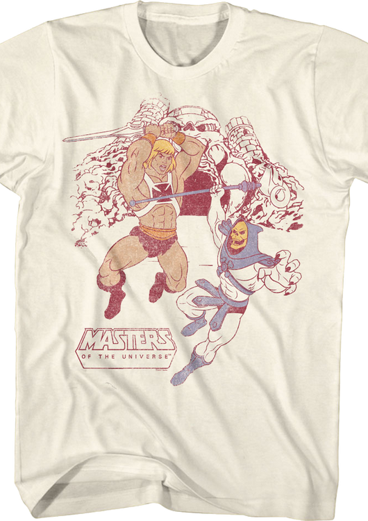 Vintage Battle He-Man vs. Skeletor Masters of the Universe T-Shirt - main product image