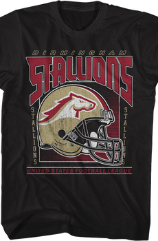 Vintage Birmingham Stallions Helmet USFL T-Shirt