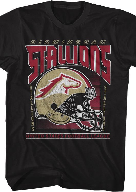 Vintage Birmingham Stallions Helmet USFL T-Shirt - main product image