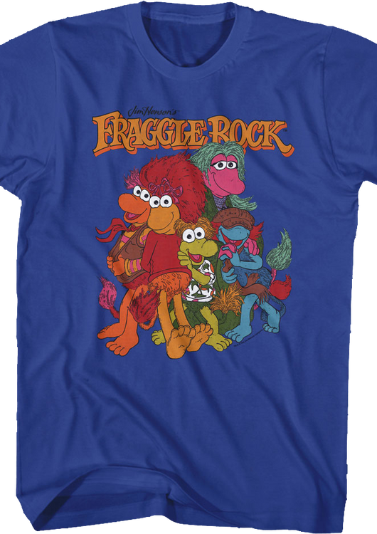 Vintage Blue Group Picture Fraggle Rock T-Shirt - main product image