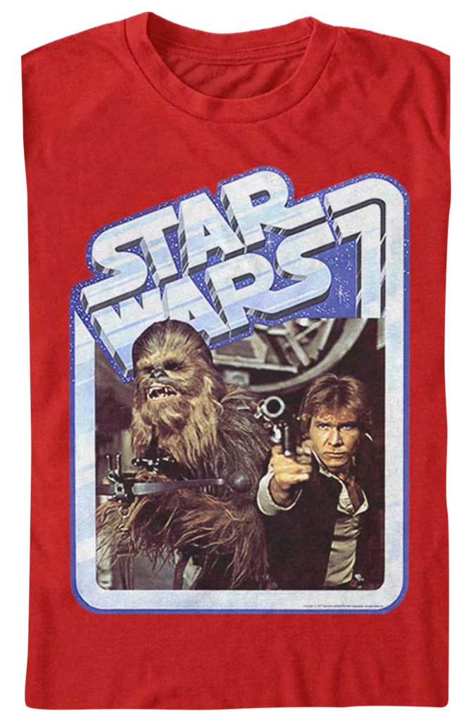 Vintage Chewbacca and Han Solo Star Wars T-Shirt