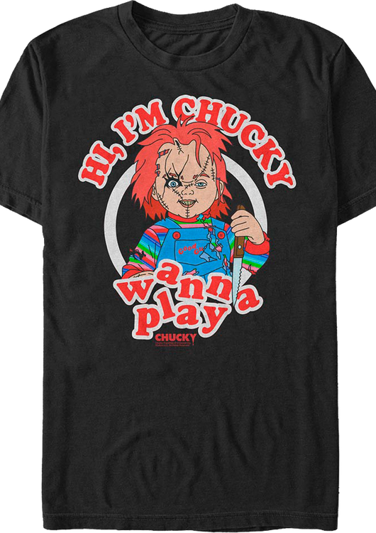 Vintage Chucky Wanna Play Child's Play T-Shirt - main product image