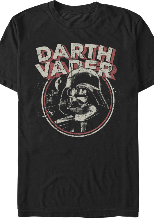 Vintage Darth Vader Circle Star Wars T-Shirt - main product image