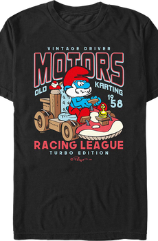 Vintage Driver Racing Smurfs T-Shirt