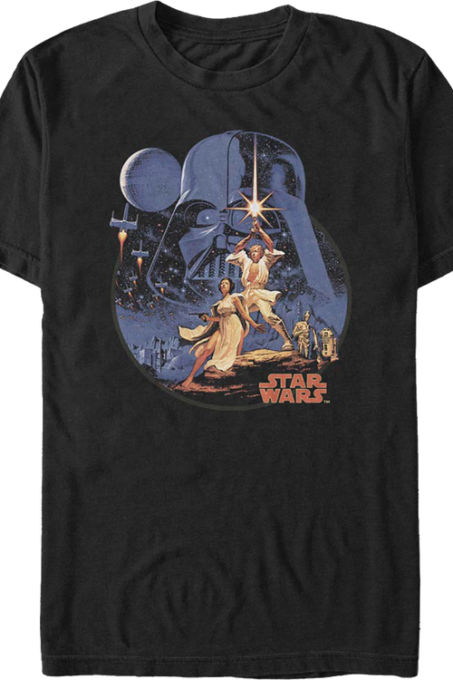 Vintage Episode IV A New Hope Poster Star Wars T-Shirtmain product image