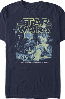 Distressed Episode IV Movie Poster Star Wars T-Shirt