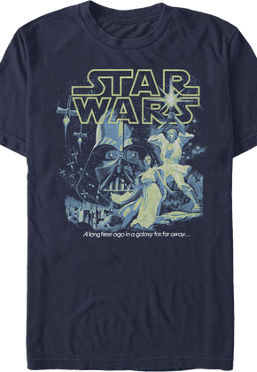 Distressed Episode IV Movie Poster Star Wars T-Shirt