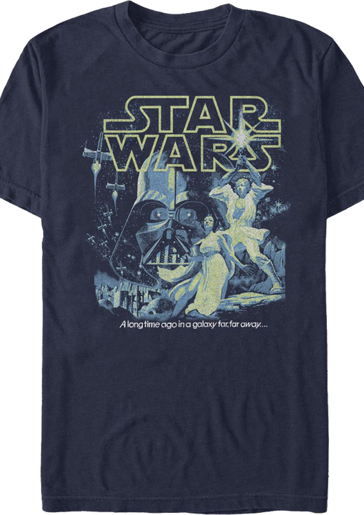 Distressed Episode IV Movie Poster Star Wars T-Shirt - main product image