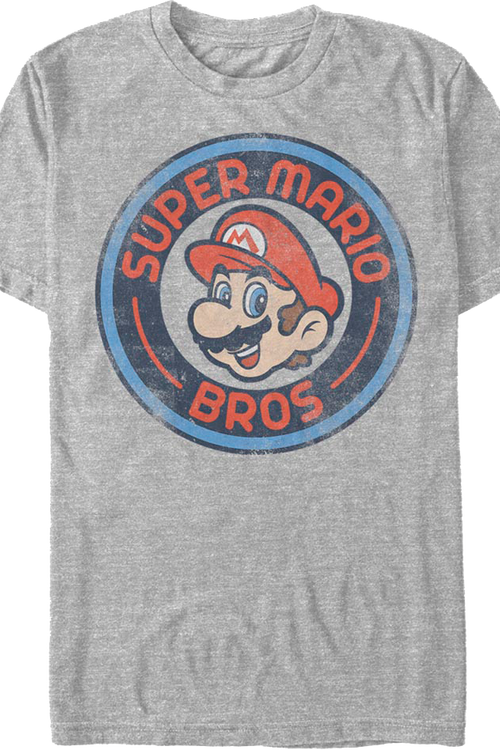 Vintage Face In Circle Super Mario Bros. T-Shirtmain product image