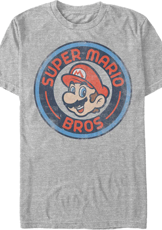 Vintage Face In Circle Super Mario Bros. T-Shirt - main product image