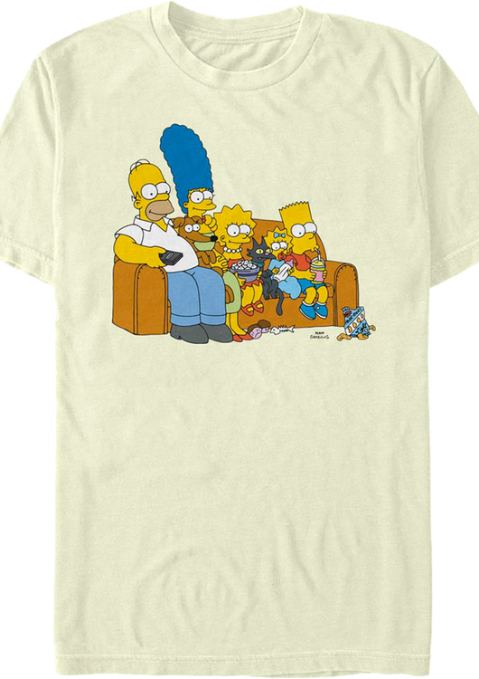 Vintage Family Couch The Simpsons T-Shirt - main product image
