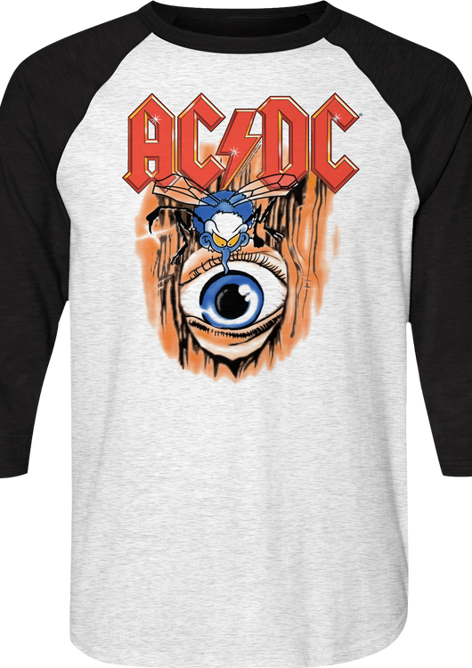 Vintage Fly On The Wall ACDC Raglan Baseball Shirt - main product image
