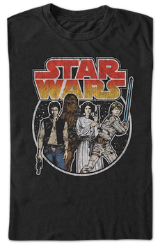 Vintage Character Circle Star Wars T-Shirt