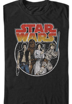 Vintage Character Circle Star Wars T-Shirt