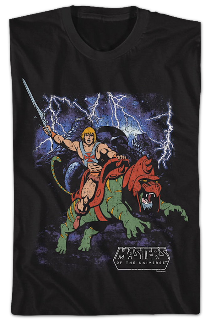 Vintage He-Man & Battle Cat Masters of the Universe T-Shirt