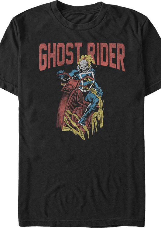 Vintage Hell Cycle Ghost Rider Marvel Comics T-Shirt - main product image