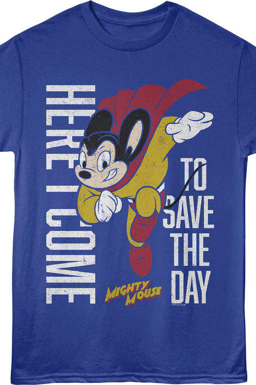 Vintage Here I Come To Save The Day Mighty Mouse T-Shirtmain product image