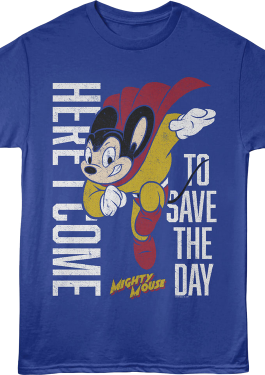 Vintage Here I Come To Save The Day Mighty Mouse T-Shirt - main product image