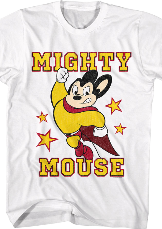 Vintage Hero Pose Mighty Mouse T-Shirt - main product image