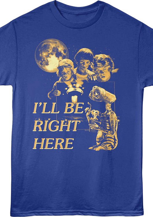 Vintage I'll Be Right Here E.T. The Extra-Terrestrial T-Shirt - main product image