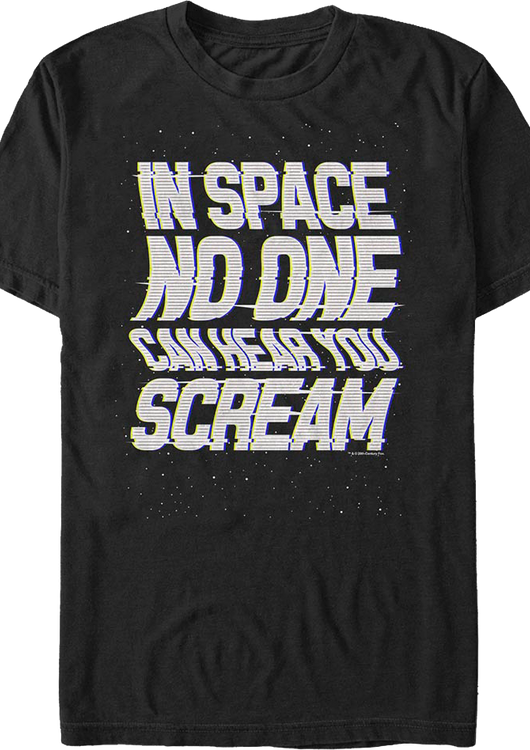 Vintage In Space No One Can Hear You Scream Alien T-Shirt - main product image