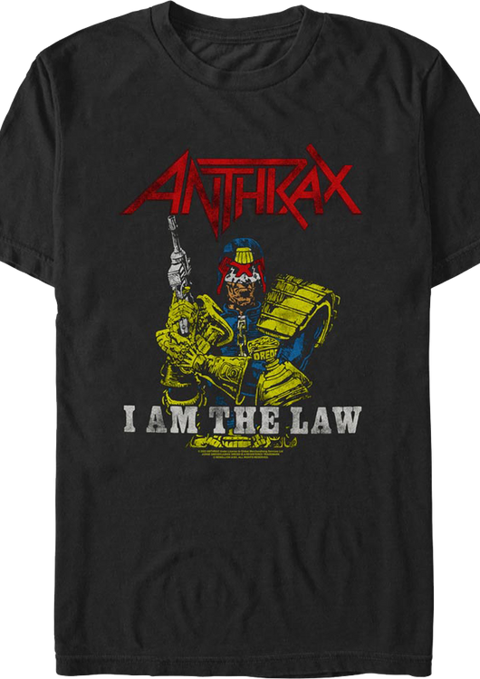 Vintage Judge Dredd I Am The Law Anthrax T-Shirt - main product image