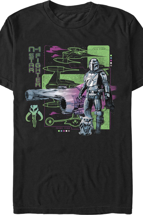 Vintage Mandalorian N-1 Starfighter Star Wars T-Shirtmain product image