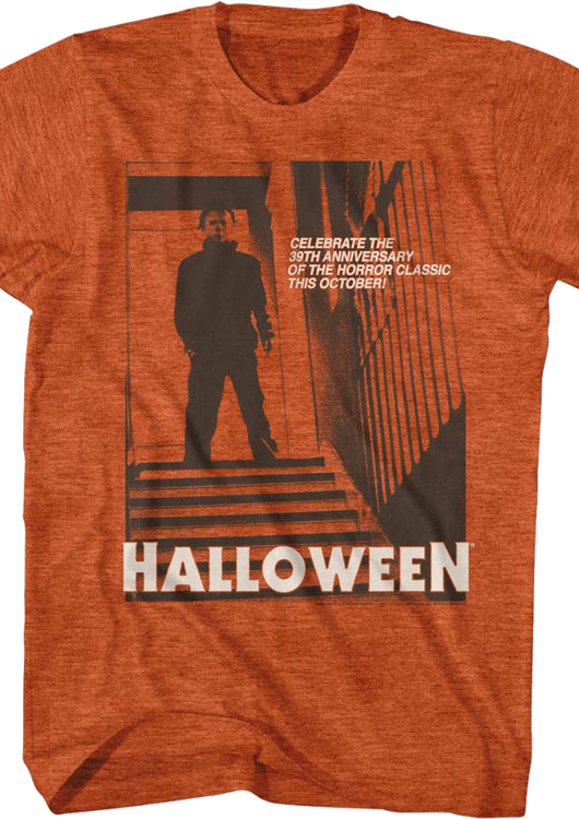 Vintage Michael Myers Staircase Halloween T-Shirt - main product image