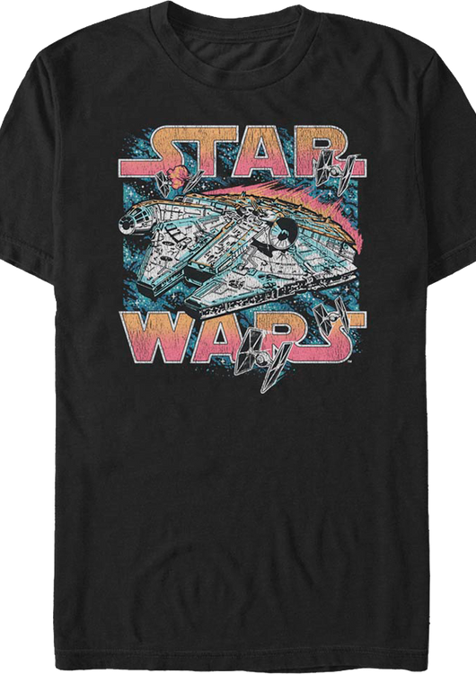 Vintage Millennium Falcon Star Wars T-Shirt - main product image