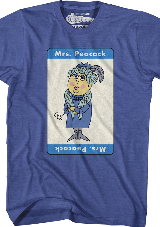 Vintage Mrs. Peacock Clue T-Shirt - main product image
