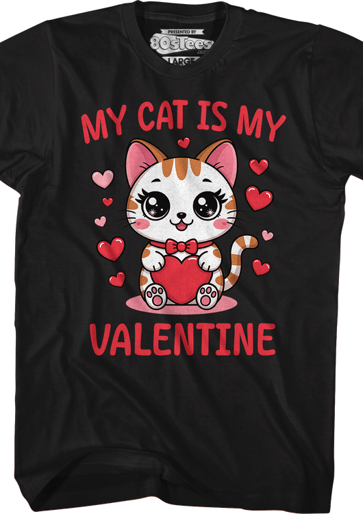Vintage My Cat Is My Valentine T-Shirt - main product image