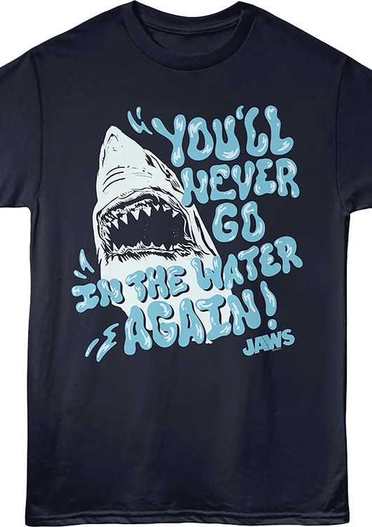 Vintage Never Go In The Water Again Jaws T-Shirt - main product image