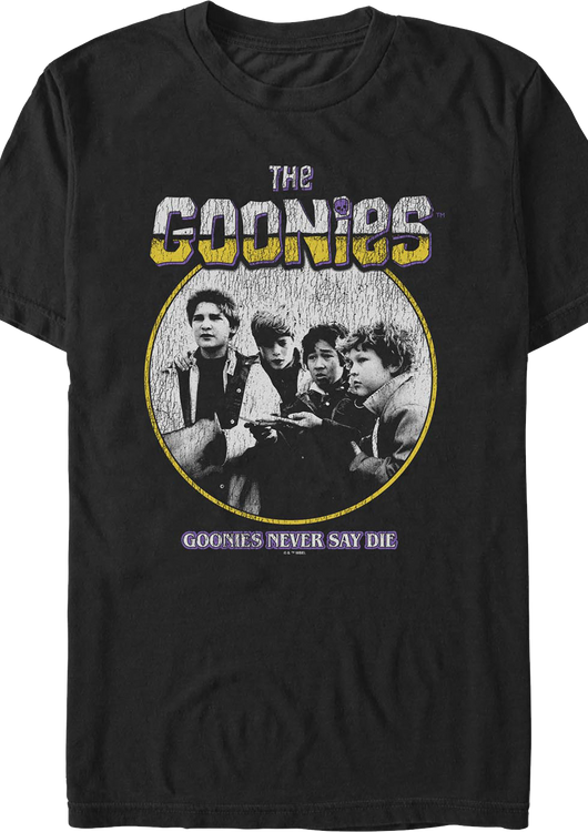 Vintage Never Say Die Photo Goonies T-Shirt - main product image